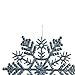 Northlight Club Pack of 24 Baby Blue Glitter Snowflake Christmas Ornaments 4