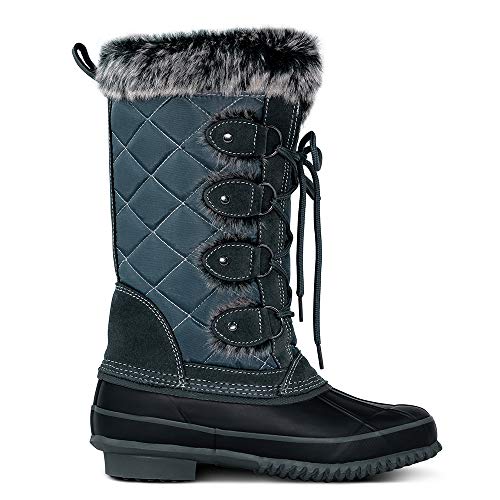HZSTAY-Womens-Cow-Suede-Leather-Boots-Lace-Up-Winter-Outdoor-Snow-Duck-BootsWarm-Waterproof-Mid-Calf-Duck-Boots-for-Women