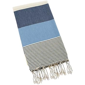  Beige Striped Turkish Towel Naturally Dyed 100