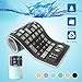 Alinshi Foldable Silicone Keyboard USB Soft Waterproof Keyboard (Black)