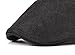 Qunson Men's Duckbill Ivy Newsboy Cap Scally Hat Black