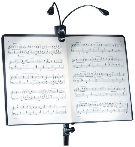 Quik Lok Multi-Function Adjustable Tripod Stand For Laptops, Tablets, Music Sheets, MIDI Devices, Small Mixers w/ Ivation Music Clip Light