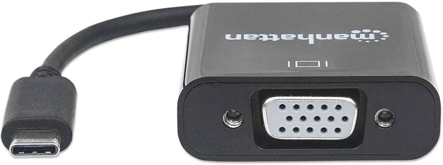 Manhattan USB-C to VGA Converter Cable, 1080p@60Hz, Black, 8cm, Male to Female, Blister, 8 cm (Blister) - Image 3