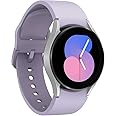 SAMSUNG Galaxy Watch 5 40mm Bluetooth Smartwatch w/Body, Health, Fitness and Sleep Tracker, Sapphire Crystal Glass, Enhanced GPS Tracking, US Version, Silver Bezel w/Purple Band (Renewed)