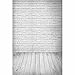 Funnytree 3x5ft Vinyl Photography Background Backdrops Pure White Brick Wall Board Child Baby Shower Photo Studio Prop Photobooth Photoshoot