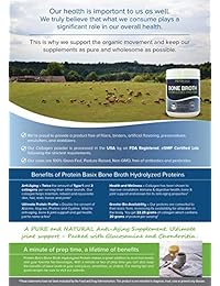 Caldo de hueso proteína de colágeno en polvo | La mayoría de raciones (25 porciones – 20oz) | 100%...
