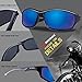 RIVBOS Sports Polarized Sunglasses Driving Glasses for Men Women Tr 90 Flexible Frame for Cycling Baseball Running 842 (Black, Blue Iced Lens)