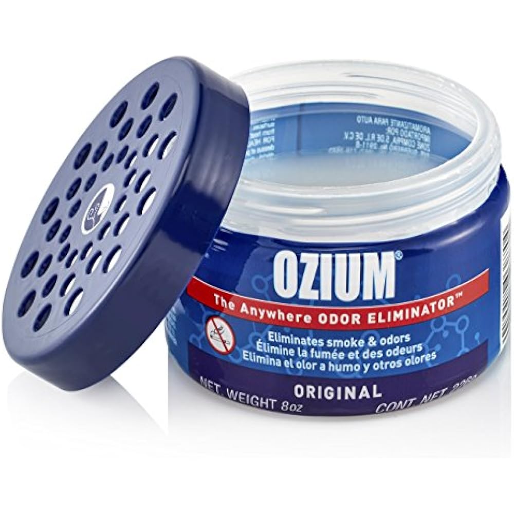 Ozium Smoke & Odor Eliminator 8oz (226g) Gel For Home, Office And Car