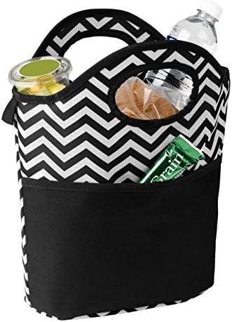 11" chevron patterned, insulated, small Cooler tote