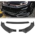 Stay Tuned Performance PU/519/PBK Painted Black Front Bumper Body Kit Splitter Lip 3PCS Compaitble with 2014-2020 Golf GTI MK7