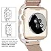 LikeItY Compatible for Apple Watch Band 42mm, Milanese Loop Stainless Steel Magnetic Band with Metal Case for iWatch Series 1/2/3 Replacement Strap for iWatch - Retro Gold