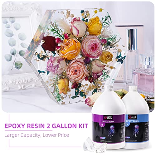 LET'S RESIN Epoxy Resin Kit, 2 Gallon Epoxy Resin For Deep Pour,Bubble