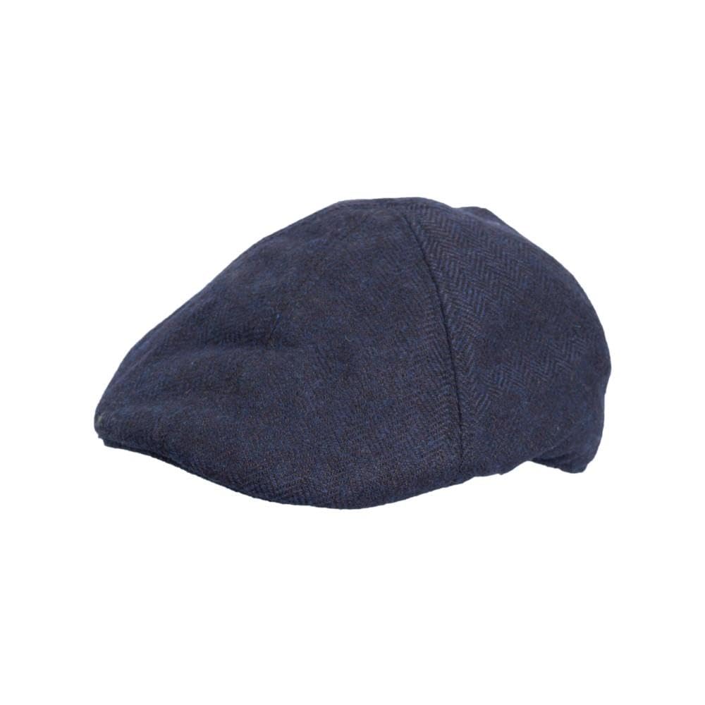 WALKER AND HAWKES - Wool 6-Panel Barney Duckbill Cap - Navy Herringbone - Medium (58cm)