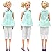E-TING Handmade Doll Clothes Office Style Wears Casual Clothing for Girl Dolls (3 Sets Linen/Cotton Blended Fabric Clothing)