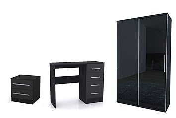 Edge High Gloss 3 Piece Slider Bedroom Set 2 Door Sliding