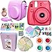 FujiFilm Instax Mini 8 Camera RASPBERRY + Accessories KIT for Fujifilm Instax Mini 8 Camera includes: Custom Mini 8 Case w/ Strap + Assorted Frames + Photo Album + Color Filters + Selfie Mirror +MORE
