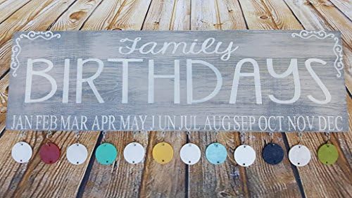 Family Birthday Board-Family Celebrations Sign-family wall calendar-personalized sign-family celebrations