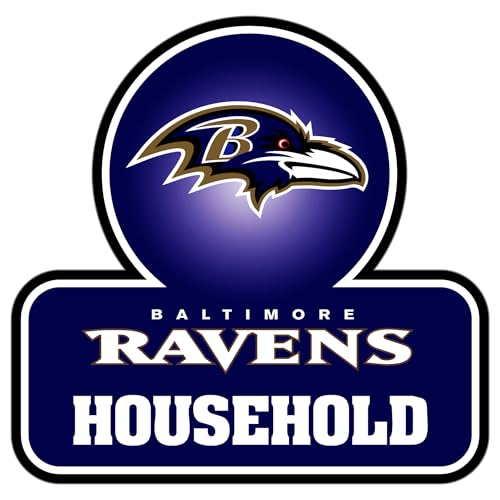 Siskiyou Sports NFL Baltimore Ravens Household Auto Decal, Team Colors, One Size