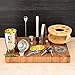 Bartender Kit with Stand Rotating Bamboo by SMART BEAR Stainless Steel for Home and Outdoor Party Cocktail Martini Shaker 24oz Set 10-Piece Tool Bar Decor