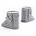 Annnowl Baby Snow Boots Knitted Crib Shoes with Bow 0-18 Months (0-6 Months, Grey)