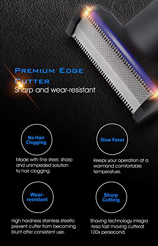Beard Trimmer for Men, Hybrid Electric Cordless Rechargeable Hair, Mustache Trimmer, Shaver and Edger, IPX5 Waterproof Mens Grooming Kit, QS-029