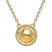 SWEETV Round Swarovski Crystal Birthstone Necklace - 18K Gold Plated Chains Jewelry Gift for Women Girls, 18