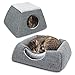 2-in-1 Cat Bed and Cave - with Plush Lining by Best Pet Supplies, Medium, Grey