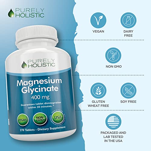 Magnesium Glycinate 400mg 270 Magnesium Tablets (not Capsules) 400