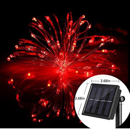 Solar Powered String Lights ,50 LED Starry String LightsWaterproof 2 V Portable with Light Sensor, for , Party, Christmas, Halloweenlights)