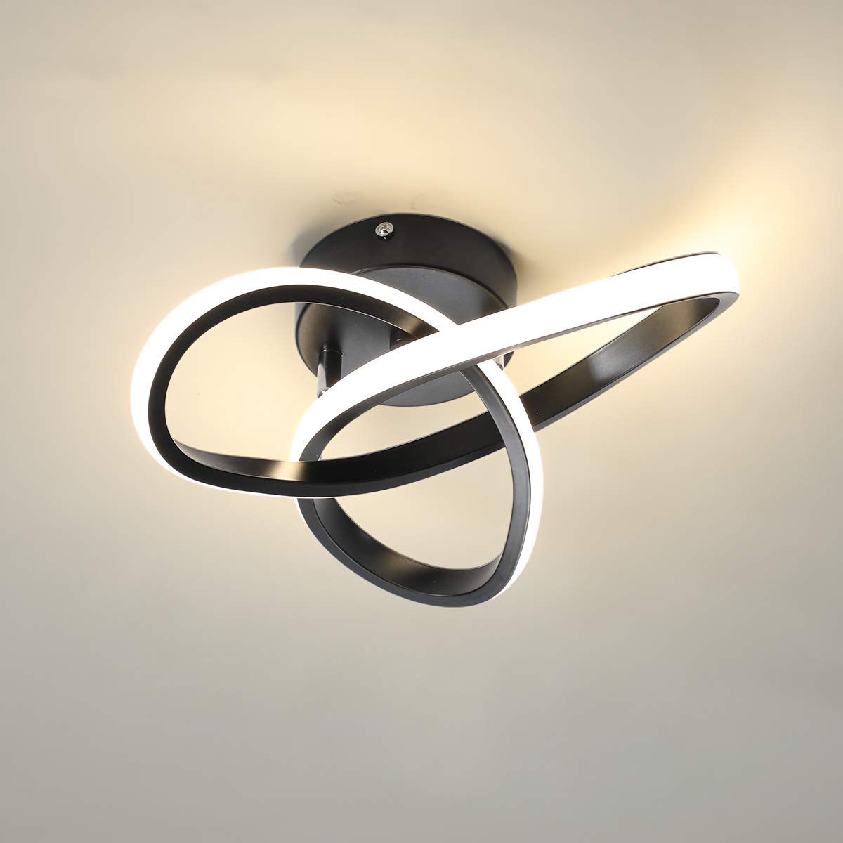 minifair minfair Modern LED Ceiling Light,Round Geometry Ceiling Lamp,Chic Chandelier 4500K for Hallway,Living Room,Bedroom 18W Dia 24CM