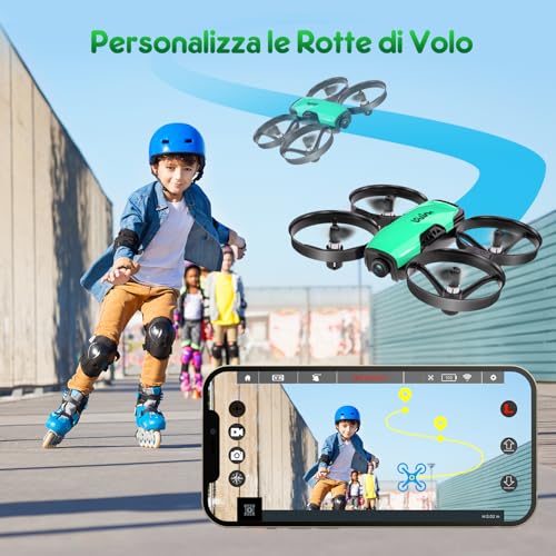 Loolinn | Drone Toy with Camera for Children (8+) Gift - Mini Radio Controlled Quadcopter, Safe to Fly, Two Batteries, C0 Approved Certification (Gift for Kids)