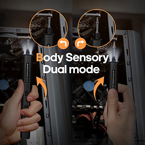 102 in 1 Electric Screwdriver, AM ARROWMAX Cordless Precision Screwdriver Set with 96 Magnetic Bits, Rechargeable Portable Electronic Screwdriver Set for Phone Laptop Camera Watch (PRO PLUS Black)