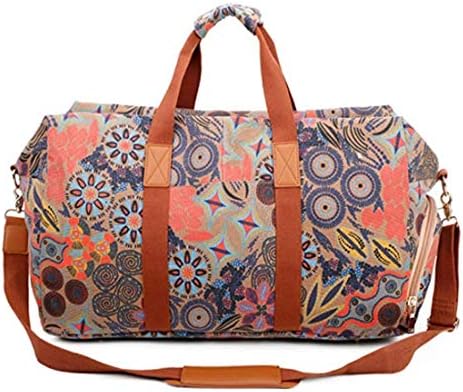 Gimay Weekend Travel Bag Women Overnight Duffle Canvas Tote Bags … (Vintage Brown) 1 Gimay Weekend Travel Bag Women Overnight Duffle Canvas Tote Bags … (Vintage Brown)