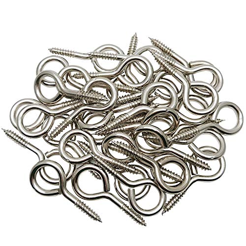 2 Inch Screw Eyes Metal Eye Hooks Small Eyelet Screws, 30 Pcs Pricepulse
