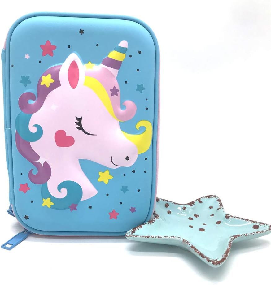 Big Capacity Pencil Pen Case Bag Pouch Holder for for School Students Girls Teens Kids Girl Adult Large Storage (Blue)