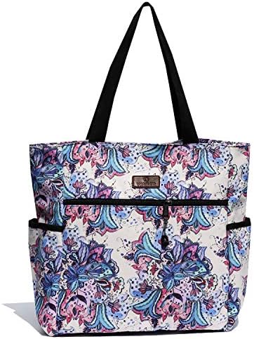 Gym Tote Bag Large Beach Bags Water Resistant Totes for Women Lightweight Travel Tote Bag with Zipper