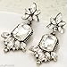 Art Deco Antique Vintage Flapper Style Diamond Rhinestone Wedding Bridal Prom Earrings