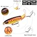 LUYAYUER Fishing Artificial Bait with Topwater Floating Rotating Tail Topwater Bait (Fix)