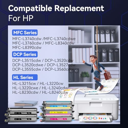 TN248XL Reemplazo compatible para Brother TN-248XL TN248 para Brother MFC-L3760CDW Toner MFC-L3740CDWE HL-L3220CWE DCP-L3560CDW DCP-L3520CDWE MFC-L3740CDW, 5 unidades