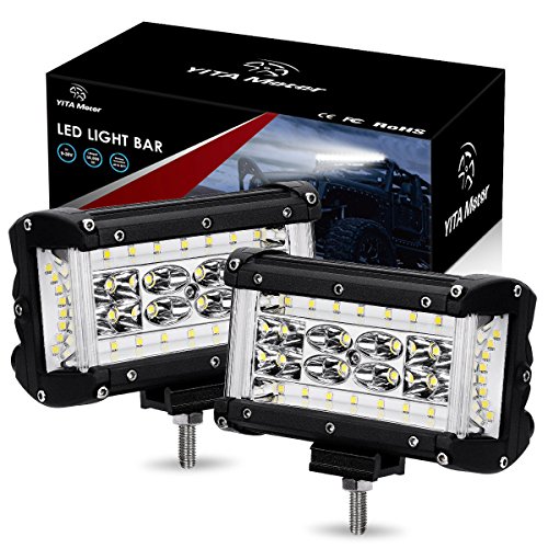 Quad Row Side Shooter LED Pods YITAMOTOR 5” 264W LED Light Bar Off Road Driving Light LED Cubes Fog Lights Waterproof for Jeeps Truck Motorcycle Boat, 2 Year Warranty