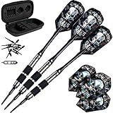 Viper Desperado 80% Tungsten Soft Tip Darts with Storage/Travel Case: Death Mark, Coarse Knurling, 18 Grams