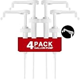 DupakSYS 4Pcs 38-400 Leak Proof Gallon Jug Syrup Pump Dispenser | Lotion Shampoo Pump Cap Included, Fits 1 Gallon Bottle 64oz 128oz, Shampoo Laundry Detergent Containers