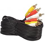 25Ft RCA M/Mx3 Audio/Video Cable Gold Plated - Audio Video RCA Cable 25ft