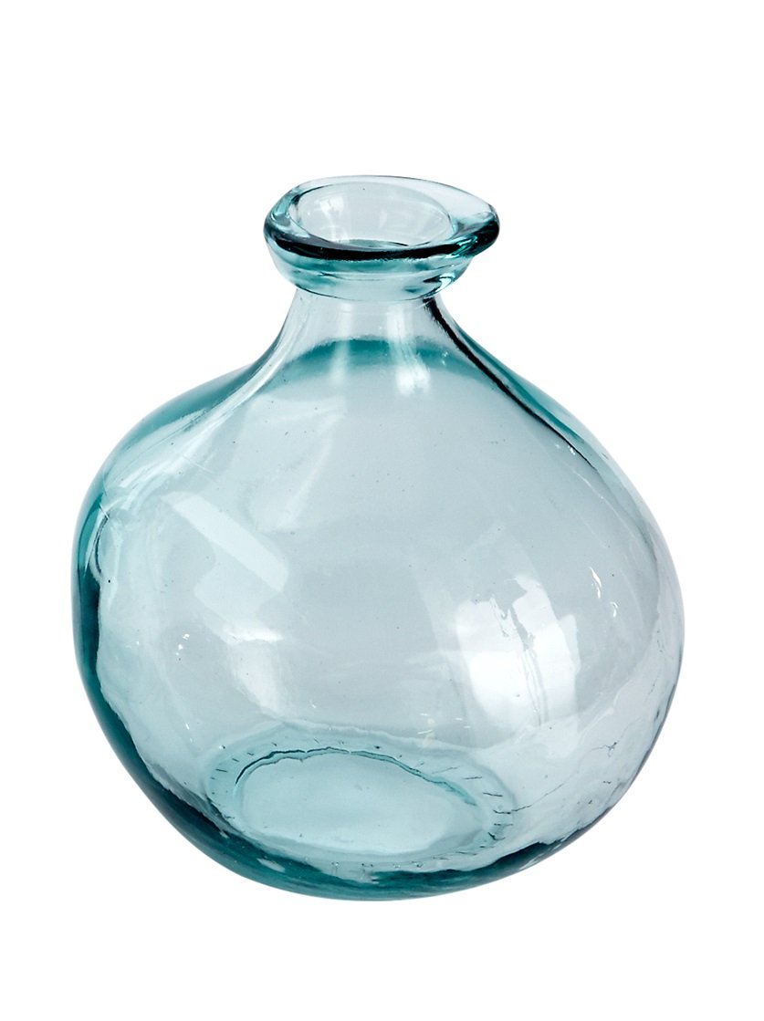 Mud Pie 4735006s Nest Recycled Spanish Glass Bubble Shape Vase 7 5