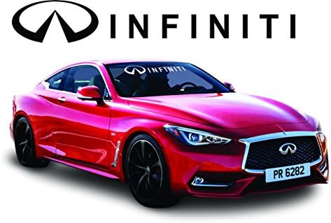 Infiniti White Windshield Tint Strip Decals