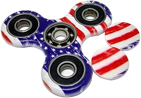 EDC Tri Fidget Hand Finger Spinner Toys Stars Stripes American Flag Printed Kids