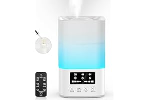 Humidifiers for Bedroom, 3L Top Fill Cool Mist Air Humidifier for Baby Large Room, 30H Runtime Ultrasonic humidifier for Offi