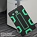 TIANLI for Samsung Galaxy Tab E 9.6 Case Anti-Scratch Shockproof Three Layer Full Body Armor Protection with Sturdy Kickstand Anti-Fingerprint,Black Green