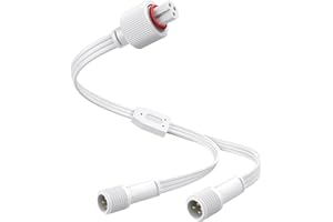 WOELWS Y-Connector Splitter for Govee Permanent Outdoor Lights,Waterproof Extension Cord Compatible with Govee 3Pin and Y-Shaped Extension Cord