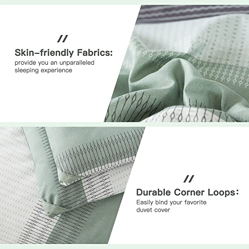 Litanika King Size Comforter Set Sage Green 3 Pieces Lightweight
